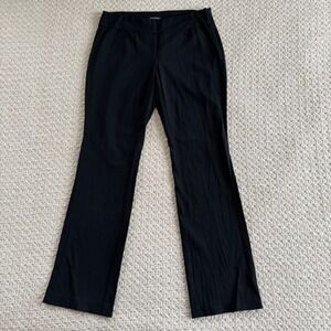 Eileen Fisher Black Women's Straight Leg Silk Dress Pants Business Casual Size 8